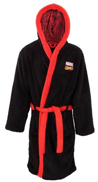 Unisex župan Marvel: Logo (L/XL) černý fleece