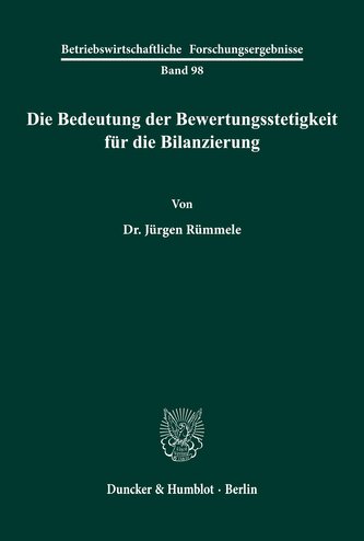 Die Bedeutung der Bewertungsstetigkeit für die Bilanzierung.