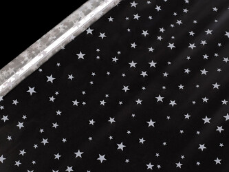 Balicí celofán vánoční / celoroční 0,7x2 m - 40 ks - 1 transparent hvězdy