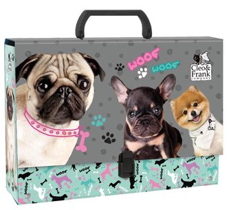 Teczka z rączką gruba Cleo i Frank Pies DERFORM