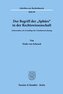 Der Begriff der "Sphäre« in der Rechtswissenschaft insbesondere als Grundlage der Schadenzurechnung.