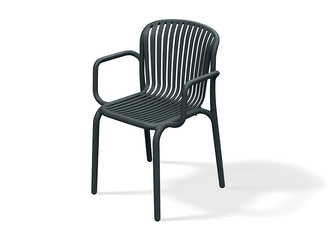 Židle s područkami BRENE 575x530x825 - barva: uhelná