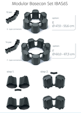 Podstavec pod sud MODULAR BASECAN SET - barva: antracit