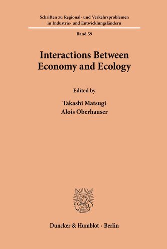Interactions Between Economy and Ecology.