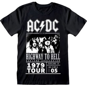 Pánské tričko AC/DC: Highway To Hell 1979 Tour (L) černá bavlna