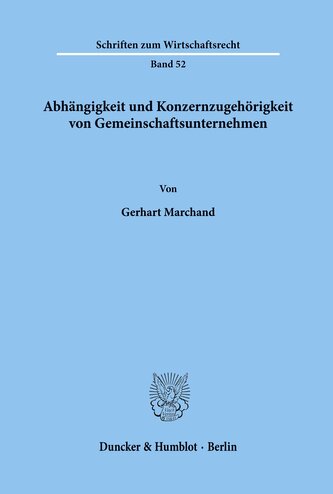 Abhängigkeit und Konzernzugehörigkeit von Gemeinschaftsunternehmen.