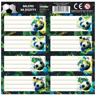 Nalepki na zeszyty Piłka 20 (25szt) DERFORM