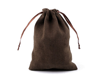 Dárkový pytlík 11x16 cm bavlněný - 50 ks - 2 hnědá tmavá