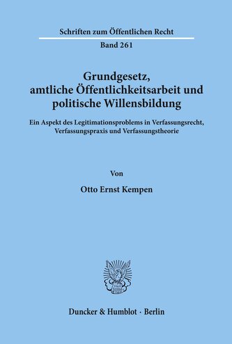 Grundgesetz, amtliche Öffentlichkeitsarbeit und politische Willensbildung.