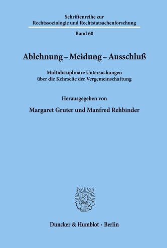 Ablehnung - Meidung - Ausschluß.