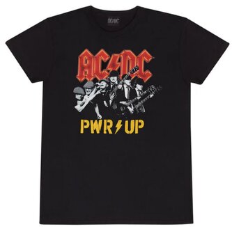 Pánské tričko AC/DC: Power Up Band Picture (L) černá bavlna