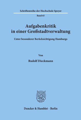 Aufgabenkritik in einer Großstadtverwaltung