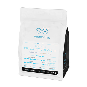 Káva Aromaniac Guatemala Finca Tololoche - zrnková, 250 g