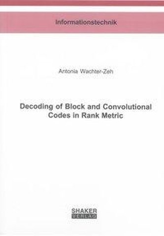 Decoding of Block and Convolutional Codes in Rank Metric