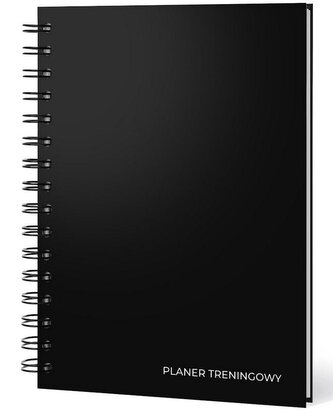 Planer treningowy. Dziennik fitness czarny