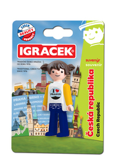 Igráček Suvenýr I love Prague - figurka