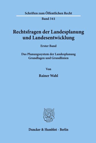 Rechtsfragen der Landesplanung und Landesentwicklung.