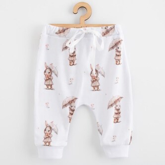 Dětské bavlněné kalhoty Jogger New Baby For Babies bunny - velikost 74 (6-9m)