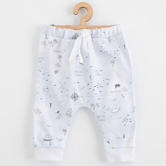 Dětské bavlněné kalhoty Jogger New Baby For Babies ocean - velikost 62 (3-6m)