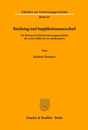 Reichstag und Supplikationsausschuß.