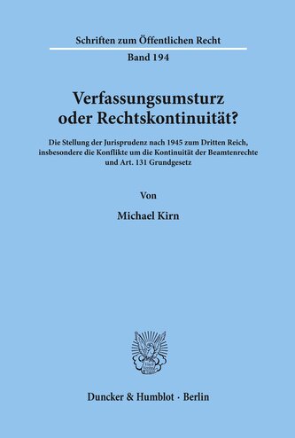 Verfassungsumsturz oder Rechtskontinuität?