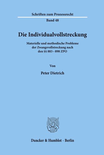 Die Individualvollstreckung.