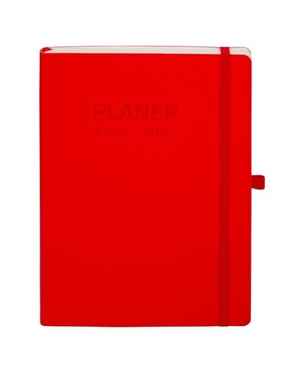 Planer 2025/2027 B5 30 miesięczny czerwony