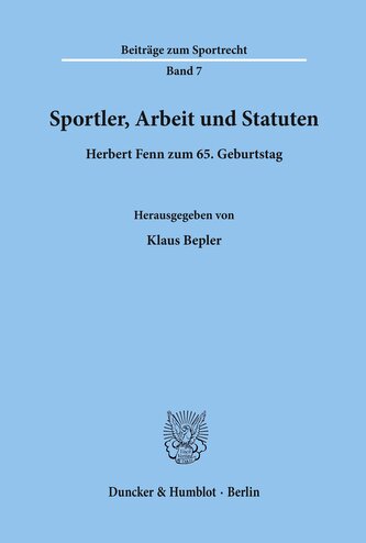 Sportler, Arbeit und Statuten.