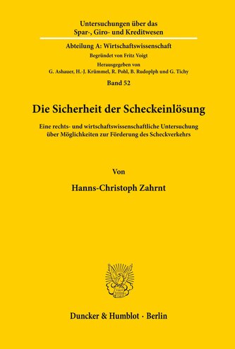 Die Sicherheit der Scheckeinlösung.