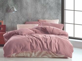 Francouzské mušelínové povlečení 240x200, 70x90cm růžové