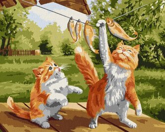 Malowanie po numerach - Dobry połów 40x50cm