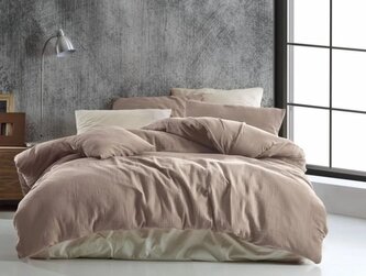 Francouzské mušelínové povlečení 240x220, 70x90cm béžové