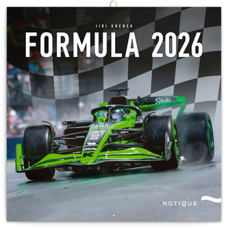 Kalendář 2026 poznámkový: Formule - Jiří Křenek 30 x 30 cm