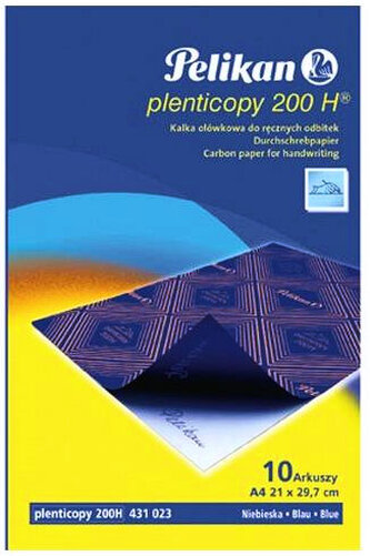 Kalka kopiowa ołówkowa nieb.A4 10ark.Plenticopy 200 H, Pelikan