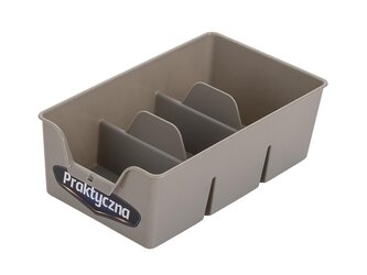 PLASTOVÝ ORGANIZÉR S 22X13,5X7,5CM SVĚTLE ŠEDÝ -BEN