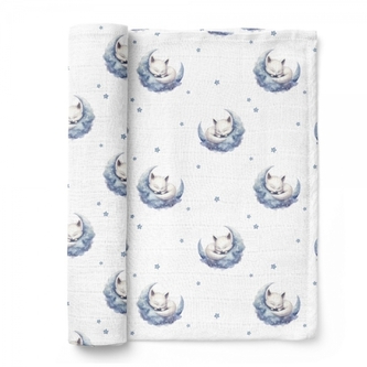 Luxusní osuška, plenka 110x110cm, bambusová, Lištičky