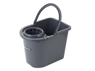 OBDÉLNÍKOVÉ PLASTOVÉ VĚDRO SE ŽDÍMAČEM 15L TMAVĚ ŠEDÉ -BEN