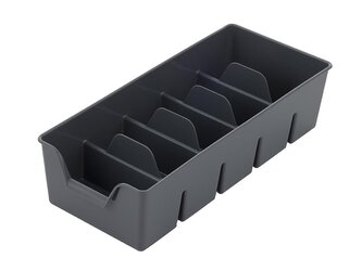 PLASTOVÝ ORGANIZÉR L 30X14X7,5CM TMAVĚ ŠEDÝ -BEN