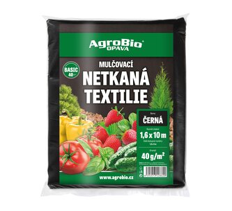 Černá netk.text.40g/m2 - 1,6x10 m
