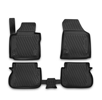 Gumové autokoberce VW Caddy 2010-2020 (5 míst, 2x posuvné zadní dveře, orig. fixace)