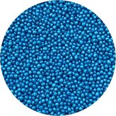 Cukrové perličky modré metalické 2mm 1kg - I LOVE CAKES