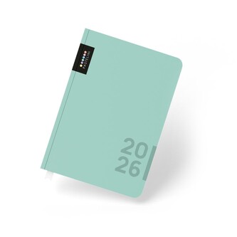 Karton P+P - PASTELINi - denní diář 2026, zelený, A5, 15,4 × 21,7 cm