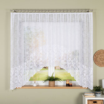 Dekorační oblouková krátká záclona na žabky KINGA 170 bílá 300x170 cm MyBestHome