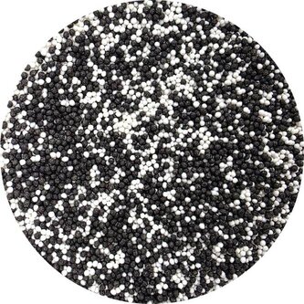 Cukrové zdobení perličky černo-bílé 80g - I LOVE CAKES