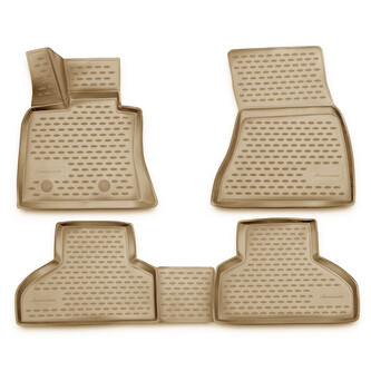 Gumové autokoberce BMW X5 2013-2018 (F15, béžové)