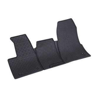 Gumové autokoberce Ford Transit Custom 2018-2023 (přední, 2 i 3 místa, automat)