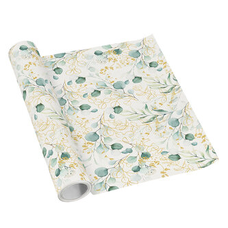 Běhoun stolní airlaid 40x500cm Golden Eucaliptus