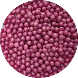 Cukrovo-rýžové perly tmavě růžové 7mm 80g - I LOVE CAKES