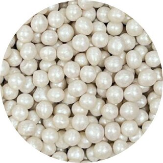 Cukrovo-rýžové perly bílé perleťové 7mm 1kg - I LOVE CAKES