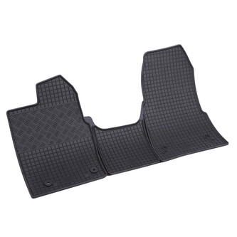 Gumové autokoberce Ford Transit / Tourneo Custom 2018-2023 (přední, 2 i 3 místa, manuál)